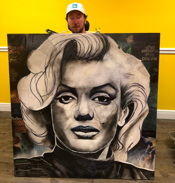 ORIGINAL MARILYN MONROE 4' x 4' - Image 3