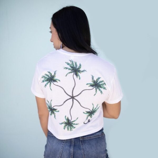 Circle Palm Crewneck Crop