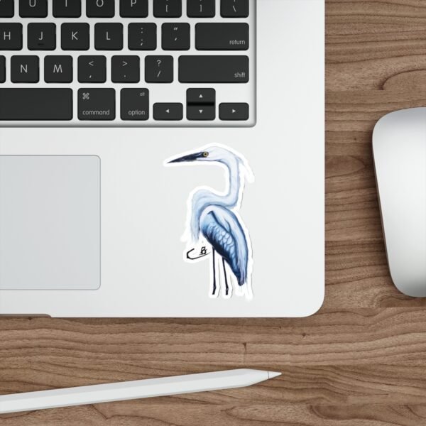 Mouth Painted Great Heron Sticker - Image 10