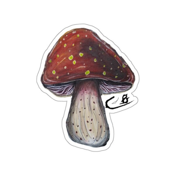Mouth Painted Mushroom Sticker - Image 5