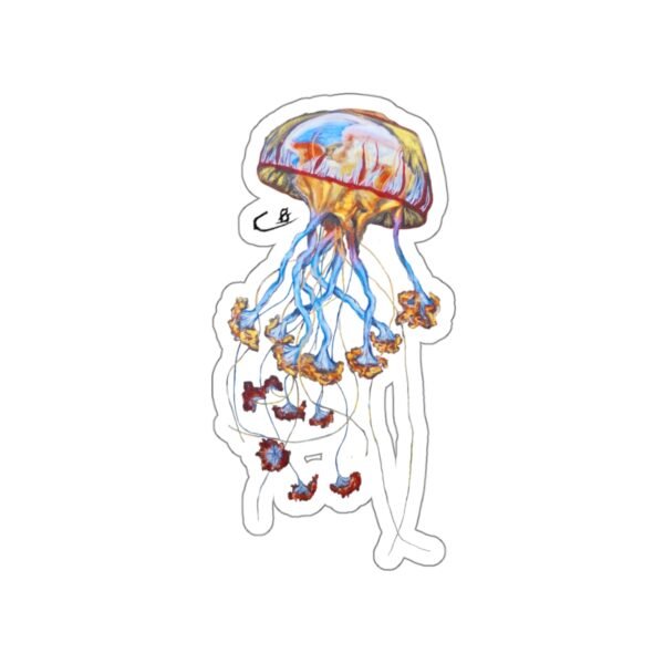 Mouth Painted Jellyfish Sticker - Image 9