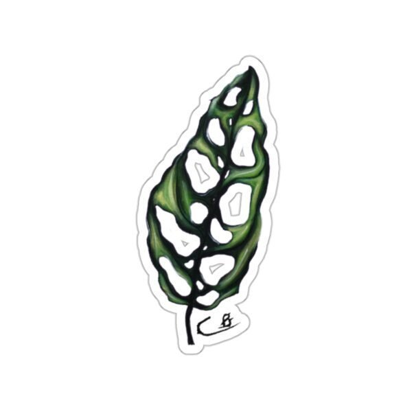 Mouth Painted Monstera Sticker
