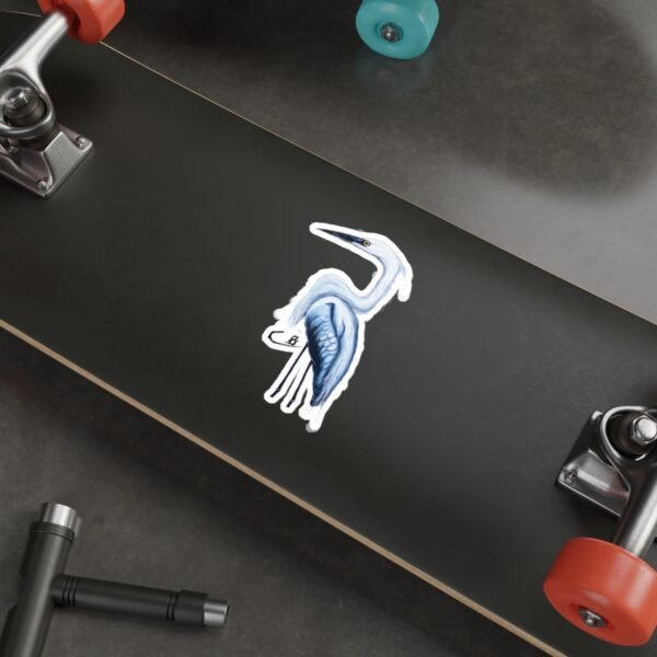 Mouth Painted Great Heron Sticker - Image 15