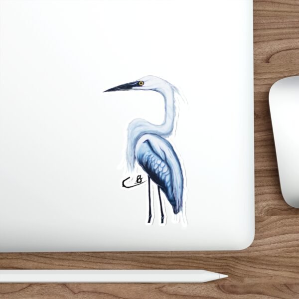 Mouth Painted Great Heron Sticker - Image 14